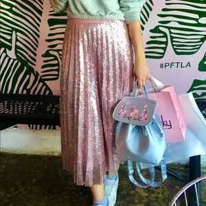 Pink Sequin Skirt